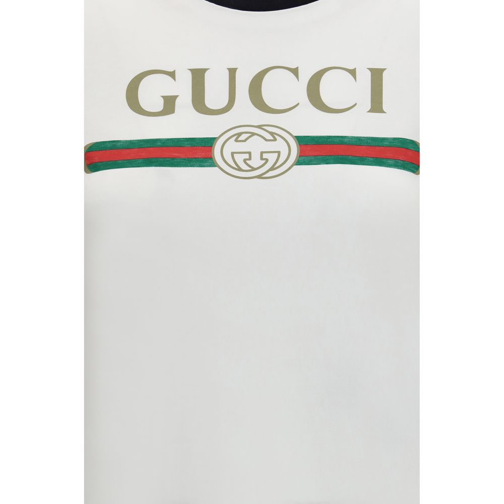 Weißes Baumwoll-T-Shirt