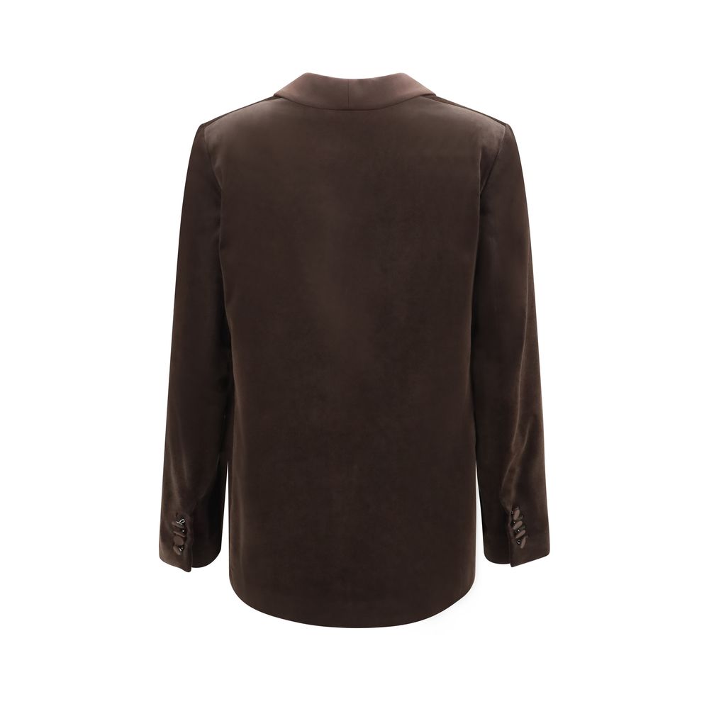 Brauner Baumwollblazer