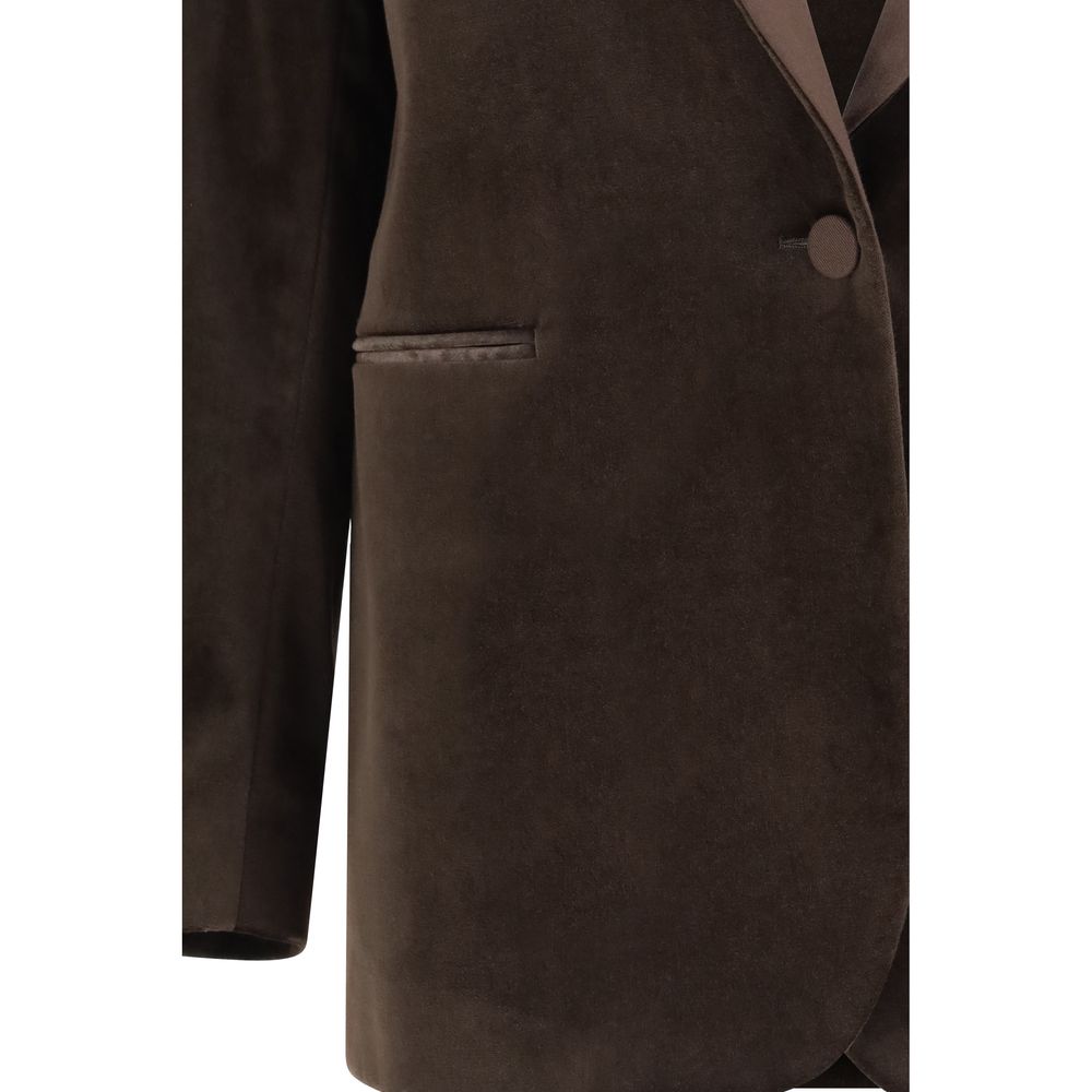 Brauner Baumwollblazer