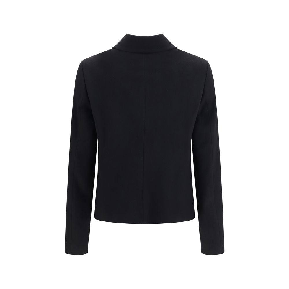 Schwarze Oves Aries Wolljacke in voller Länge