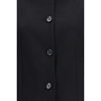 Schwarze Oves Aries Wolljacke in voller Länge