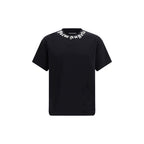 Schwarzes Baumwoll-T-Shirt