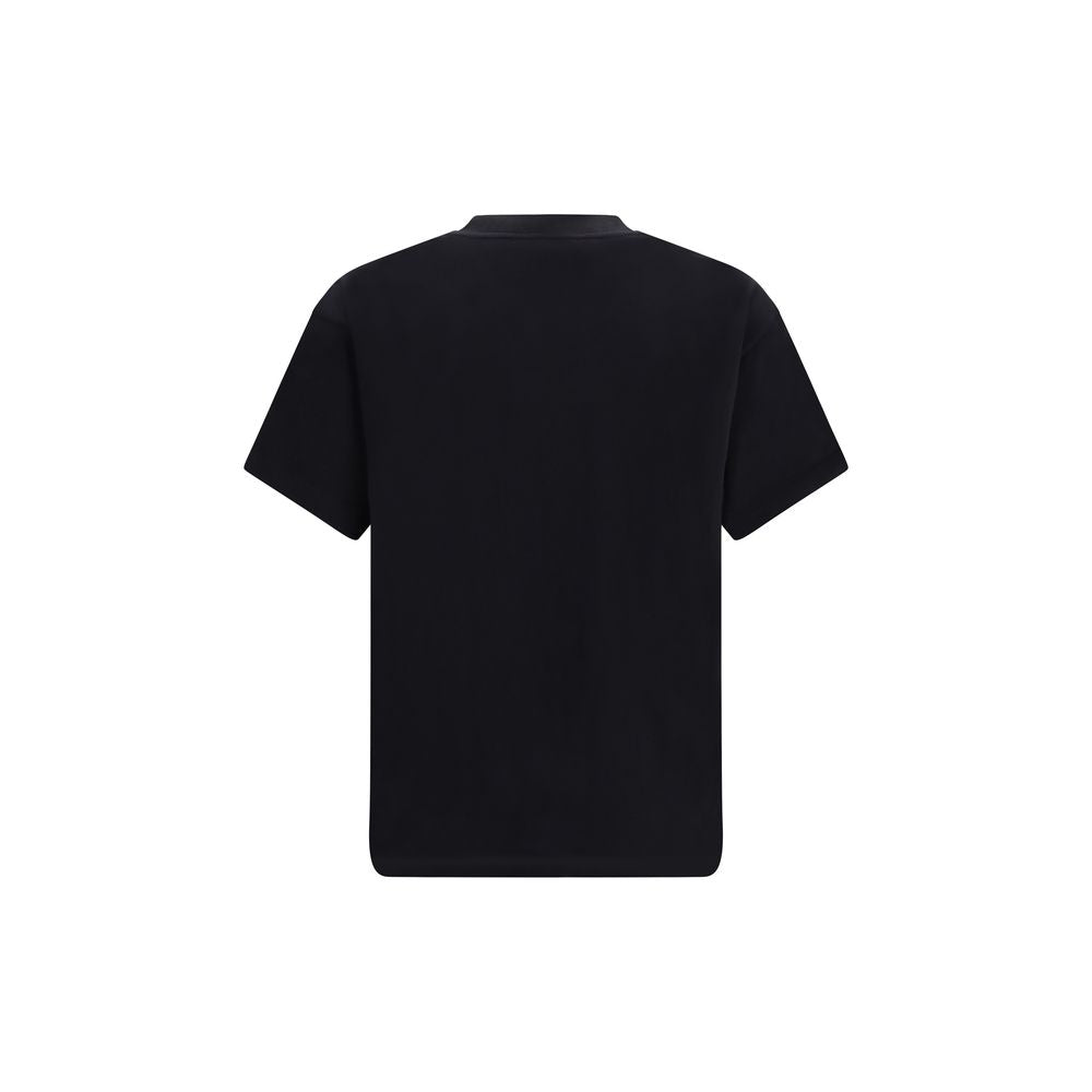 Schwarzes Baumwoll-T-Shirt