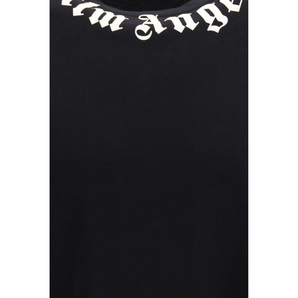 Schwarzes Baumwoll-T-Shirt