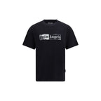 Schwarzes Baumwoll-T-Shirt