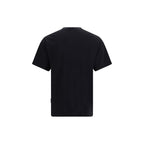 Schwarzes Baumwoll-T-Shirt