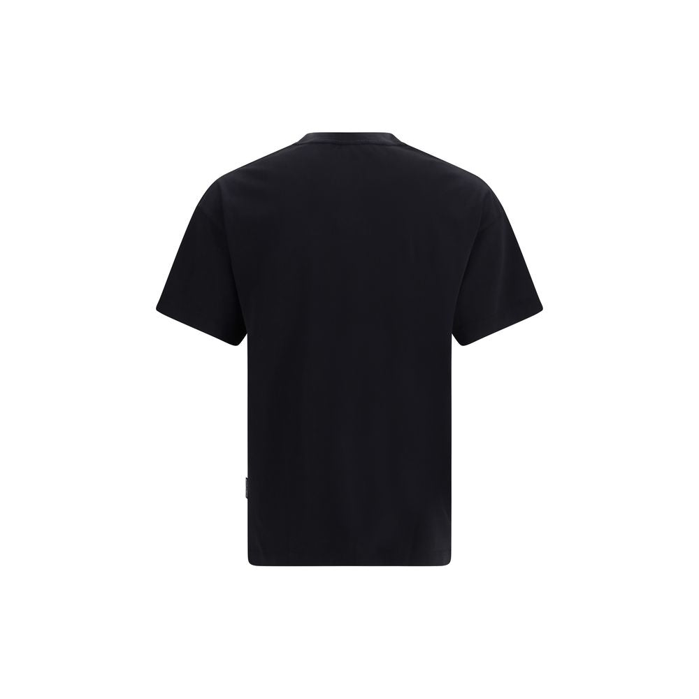 Schwarzes Baumwoll-T-Shirt