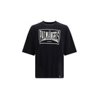 Schwarzes Baumwoll-T-Shirt