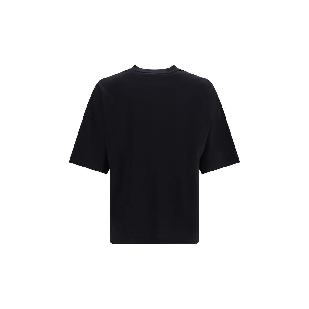 Schwarzes Baumwoll-T-Shirt