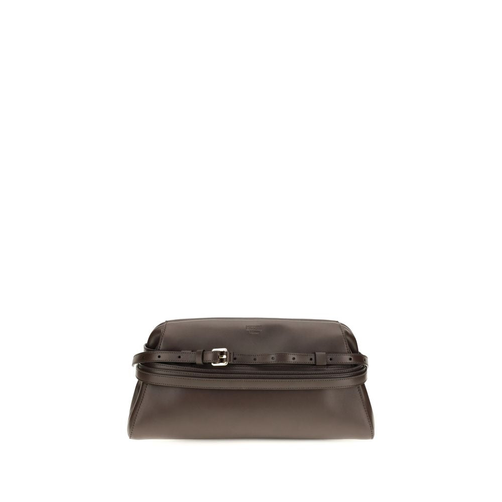 Braune Ziegenleder-Schultertasche