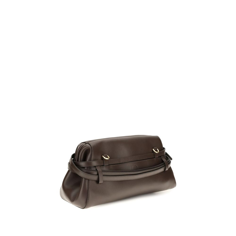 Braune Ziegenleder-Schultertasche