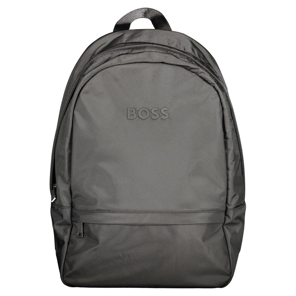 Schwarzer Rucksack aus Polyester für Herren