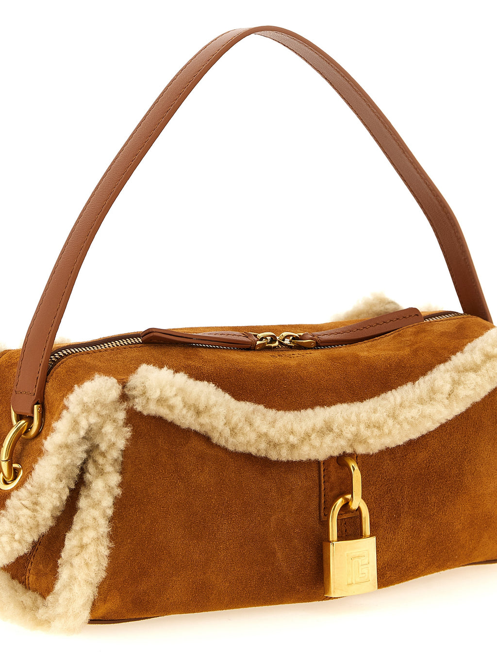Braunes Kalbsleder Damen Crossbody Tasche