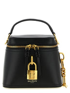Schwarze Handtasche aus Büffelleder