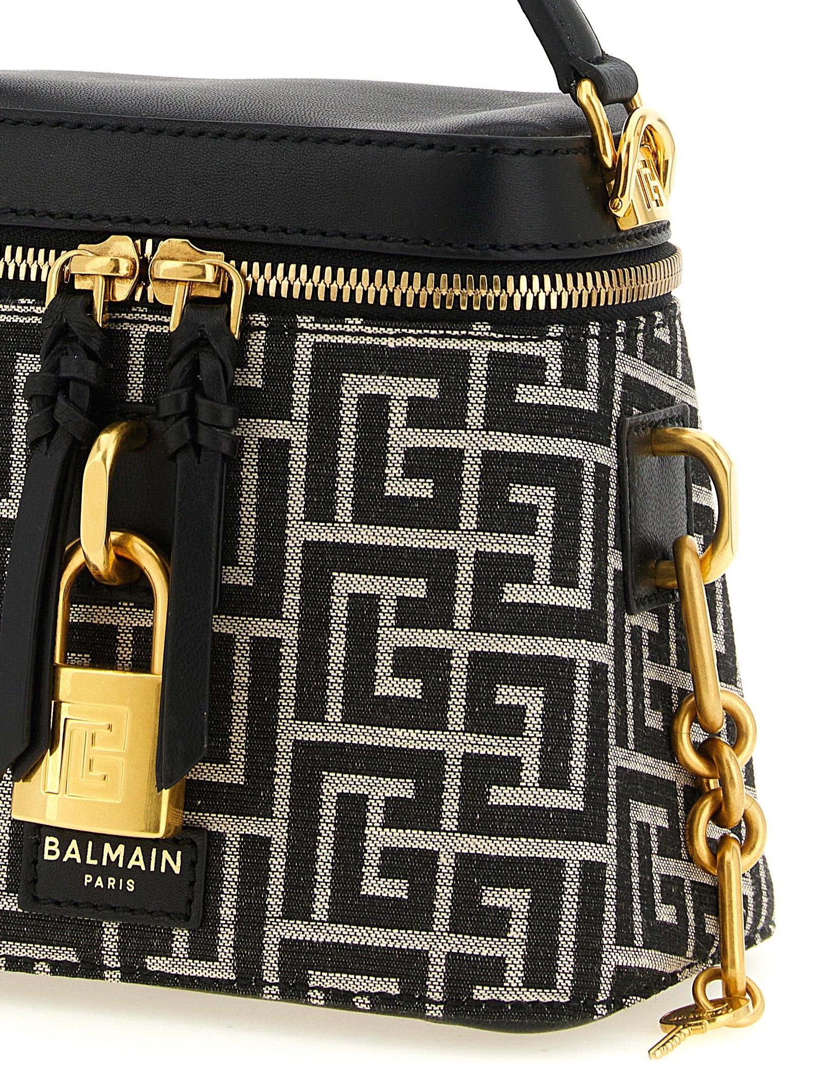 Zweifarbige Handtasche aus Polyester