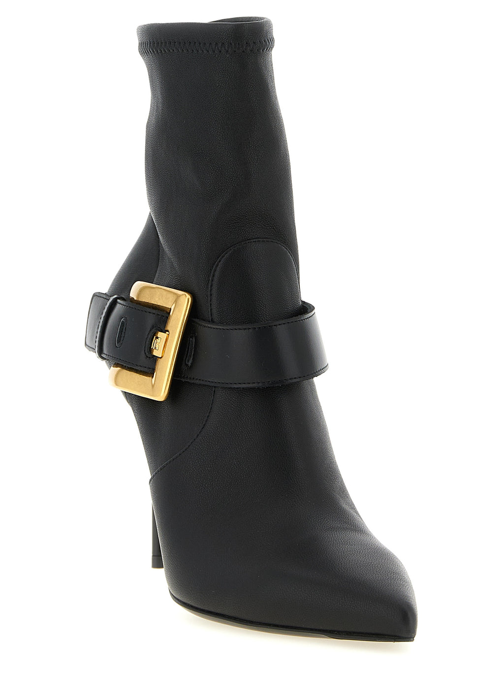 Schwarze Stiefeletten aus Lammleder