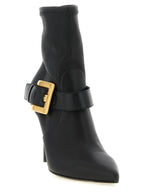 Schwarze Stiefeletten aus Lammleder