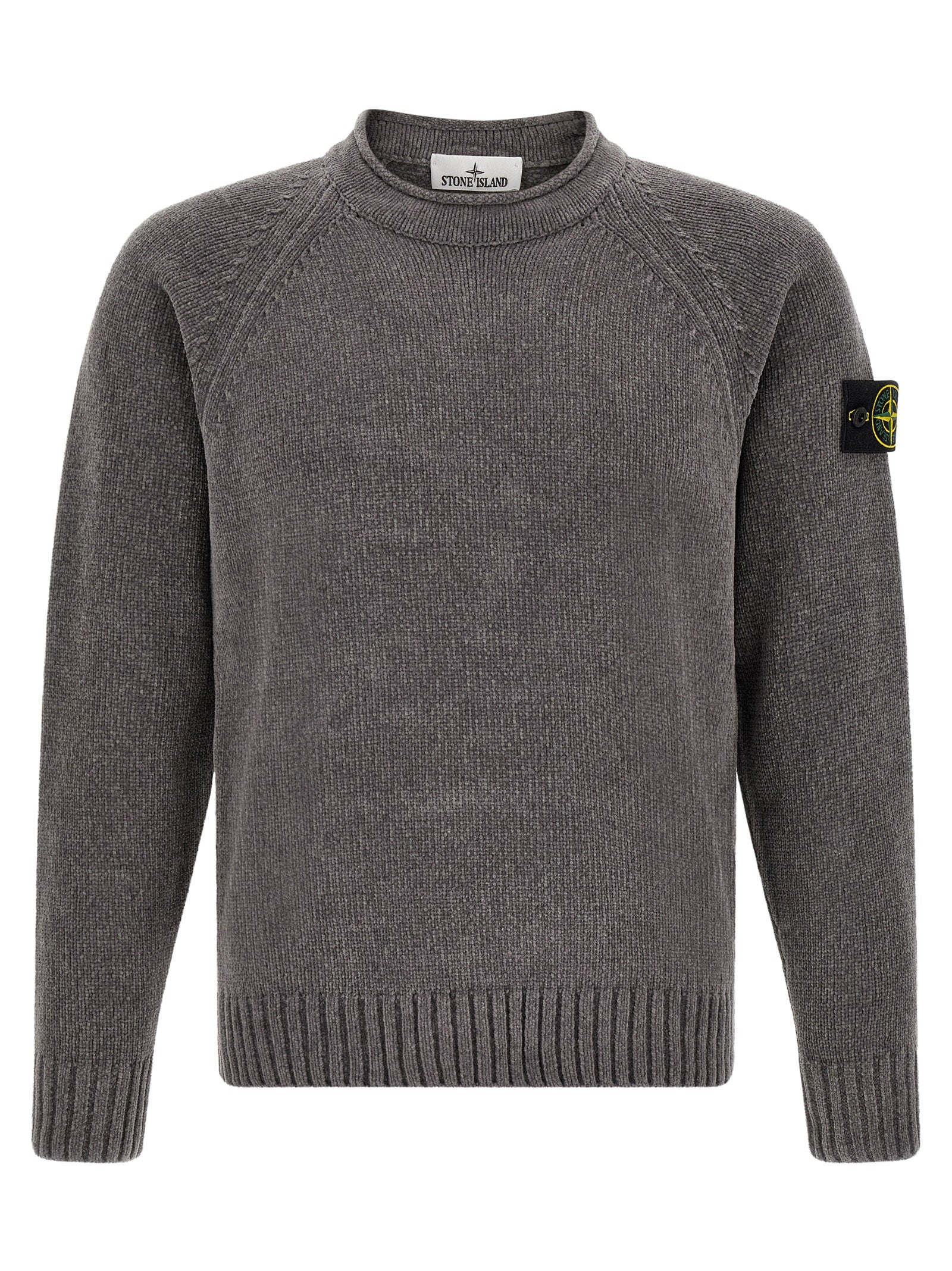 Grauer Baumwollcardigan Stone Island