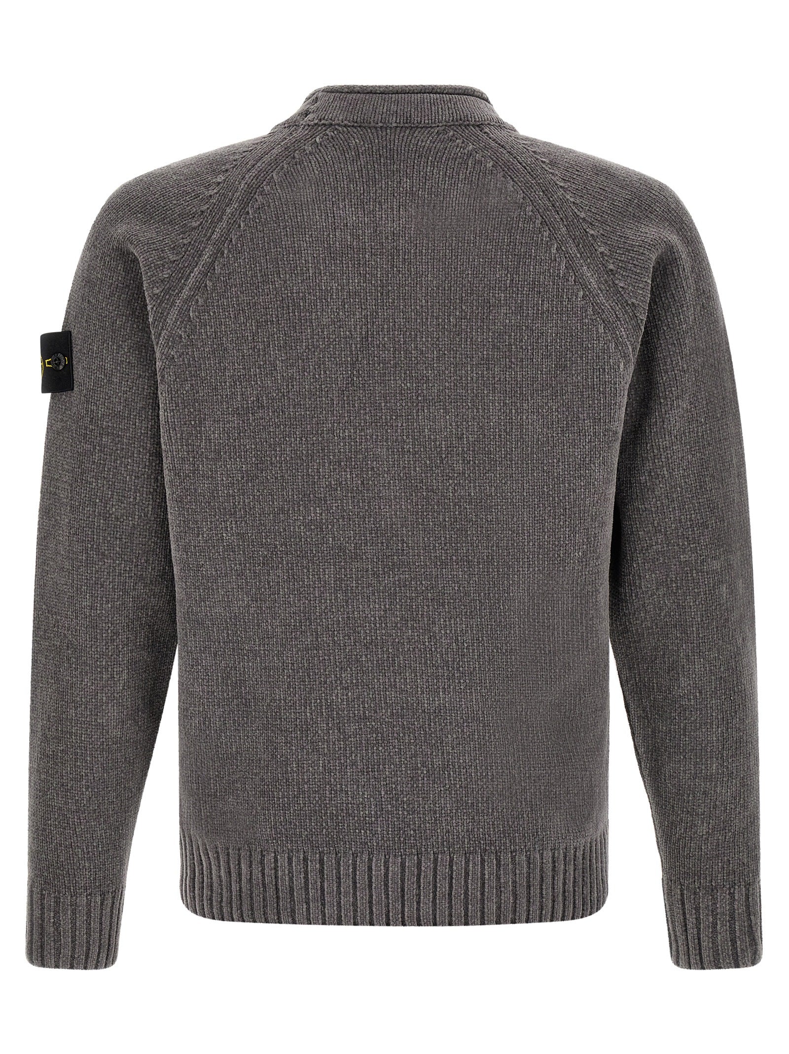 Grauer Baumwollcardigan Stone Island
