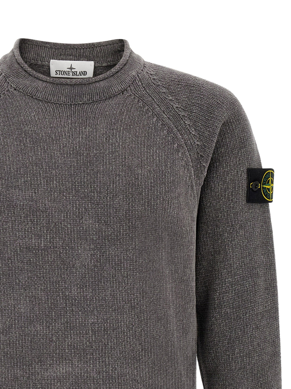 Grauer Baumwollcardigan Stone Island