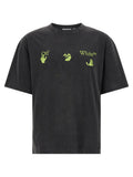 Schwarzes Baumwoll-T-Shirt