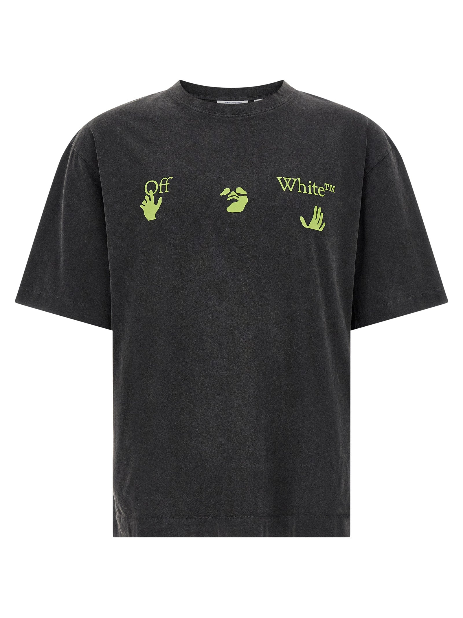 Schwarzes Baumwoll-T-Shirt