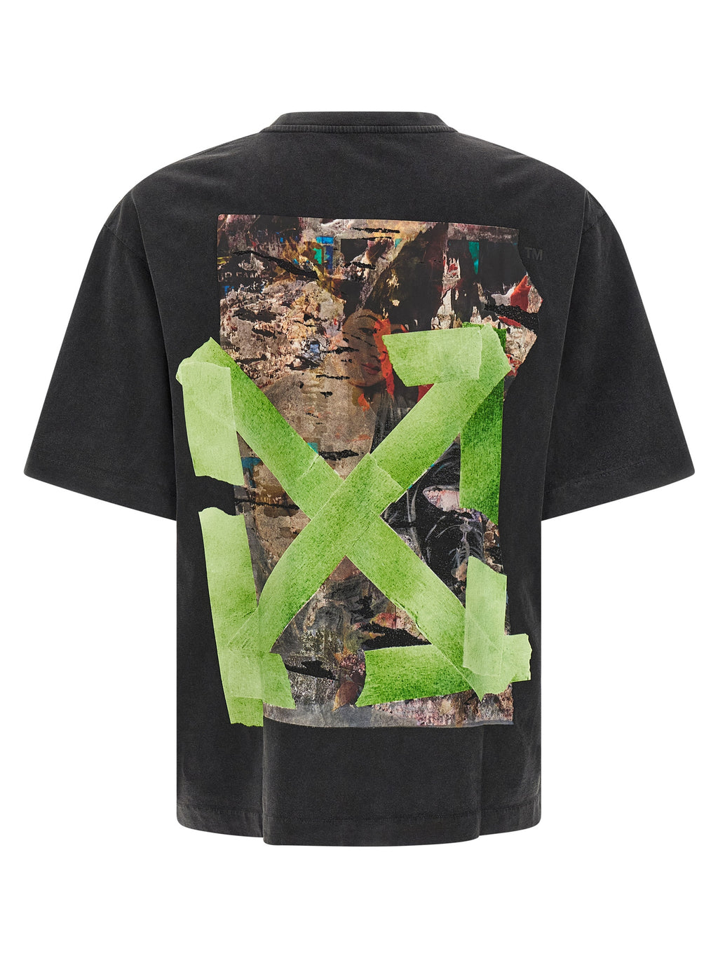 Schwarzes Baumwoll-T-Shirt
