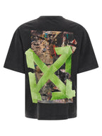 Schwarzes Baumwoll-T-Shirt