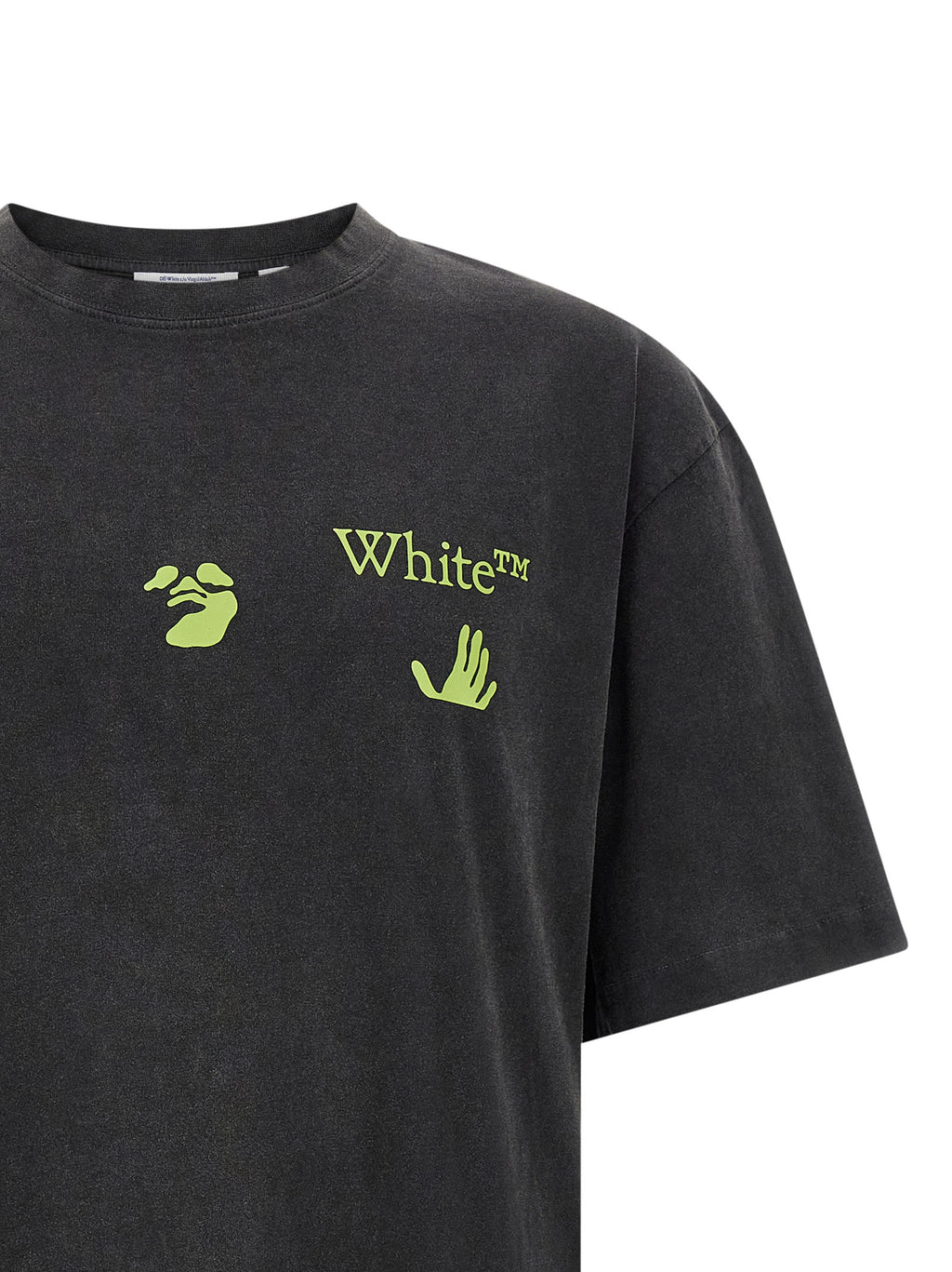 Schwarzes Baumwoll-T-Shirt