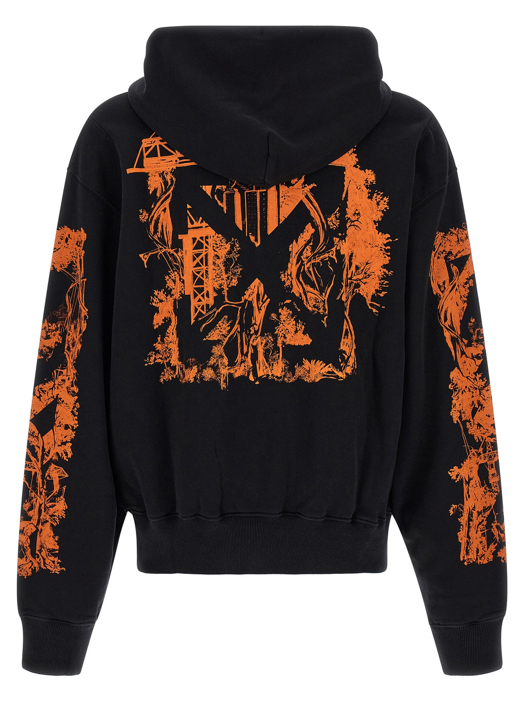 Schwarzer Baumwoll-Sweatshirt