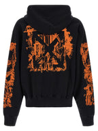 Schwarzer Baumwoll-Sweatshirt