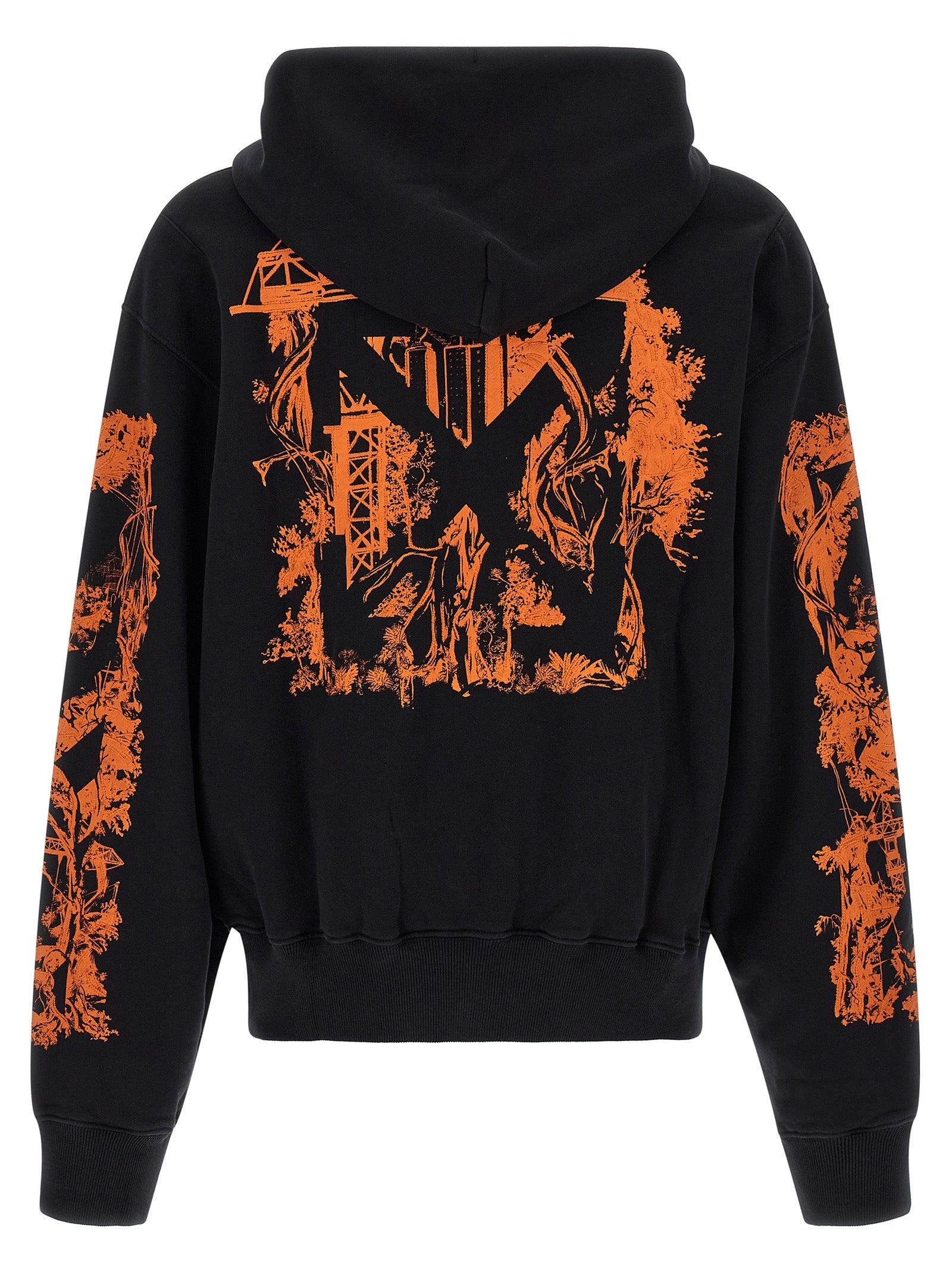 Schwarzer Baumwoll-Sweatshirt