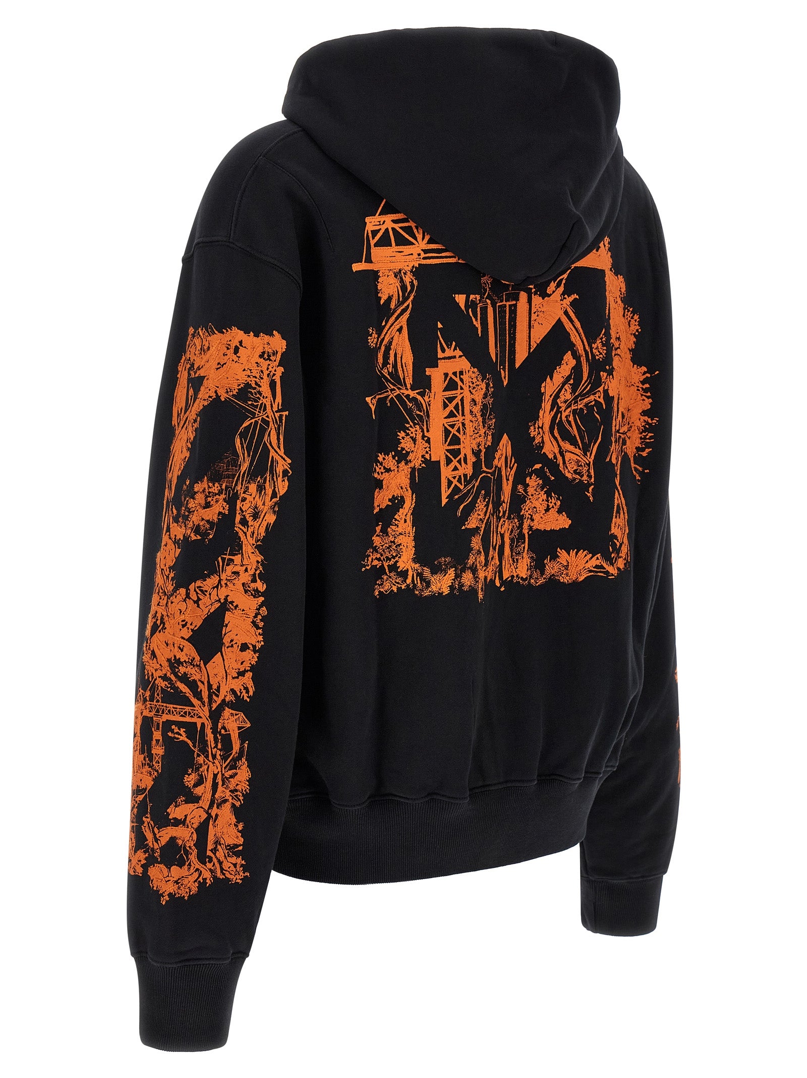 Schwarzer Baumwoll-Sweatshirt