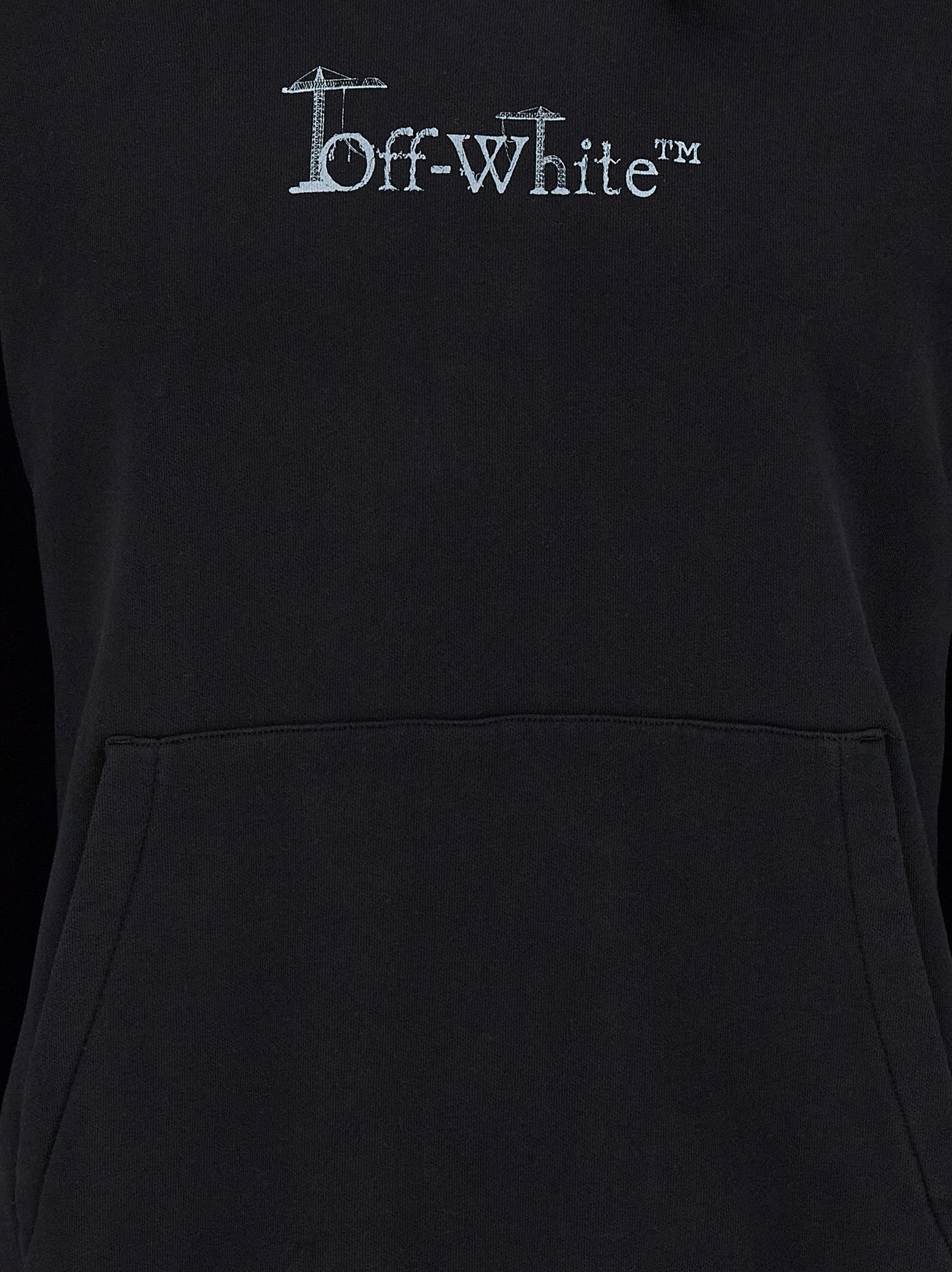 Schwarzer Baumwoll-Sweatshirt