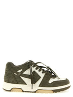 Zweifarbige Leder-Sneaker im Athletic-Stil