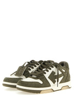 Zweifarbige Leder-Sneaker im Athletic-Stil