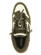 Zweifarbige Leder-Sneaker im Athletic-Stil