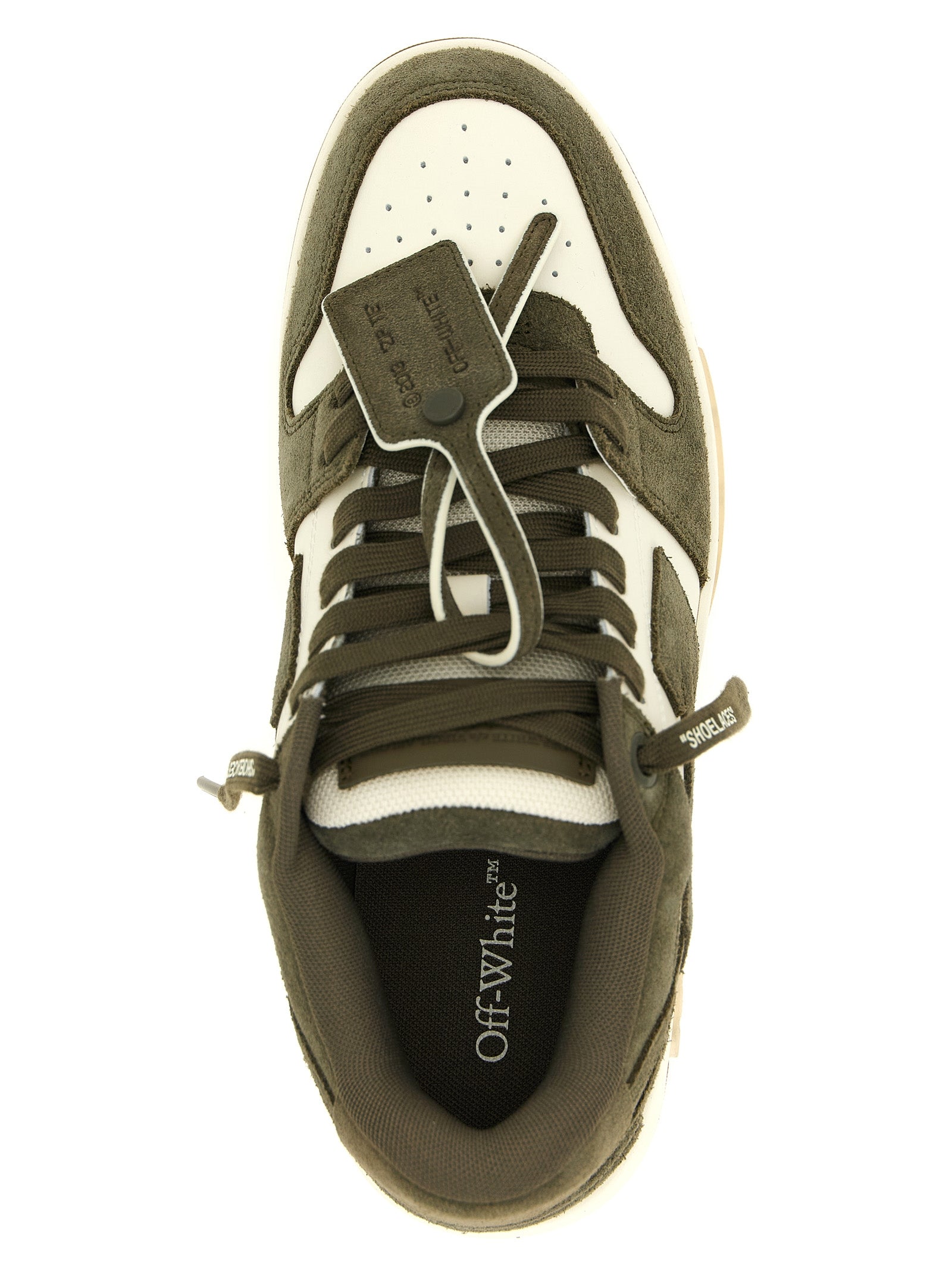 Zweifarbige Leder-Sneaker im Athletic-Stil