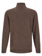 Brauner Kaschmir-Strickjacke