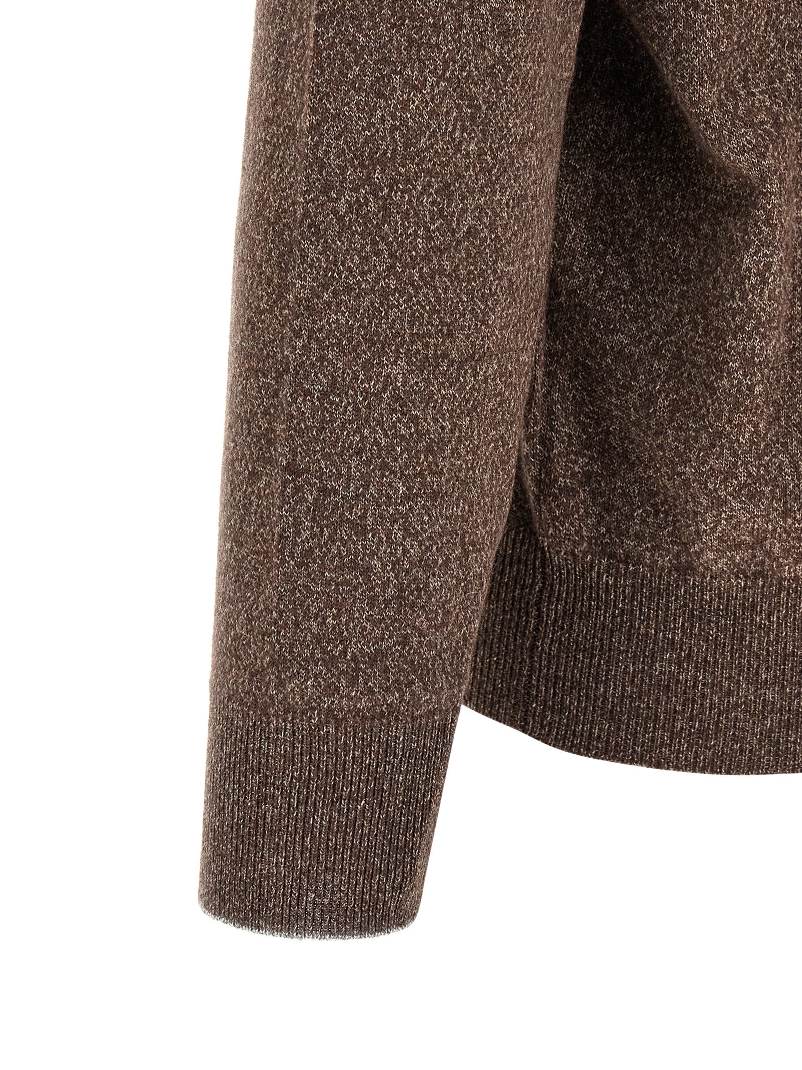 Brauner Kaschmir-Strickjacke
