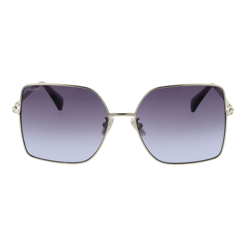Sonnenbrille aus silbernem Metall Max Mara