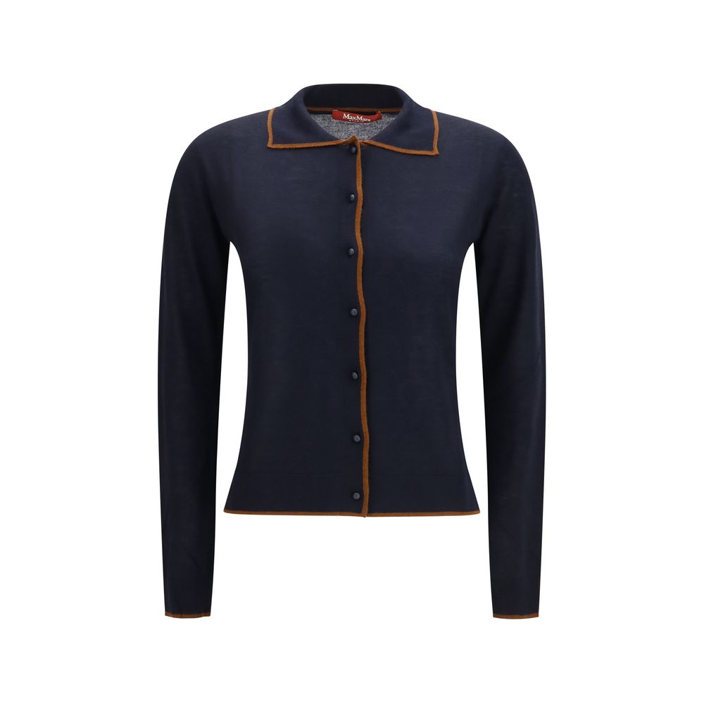Blauer Seiden-Cardigan