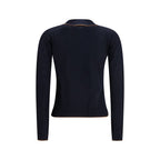 Blauer Seiden-Cardigan