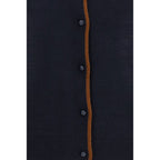Blauer Seiden-Cardigan