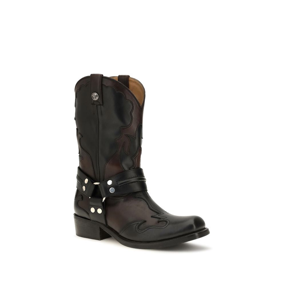 Schwarze Ankle Boots aus Kalbsleder Bos Taurus