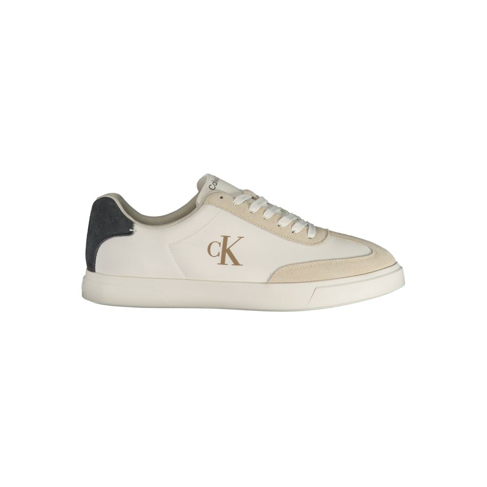 Weiße Herren-Sneaker aus Polyester