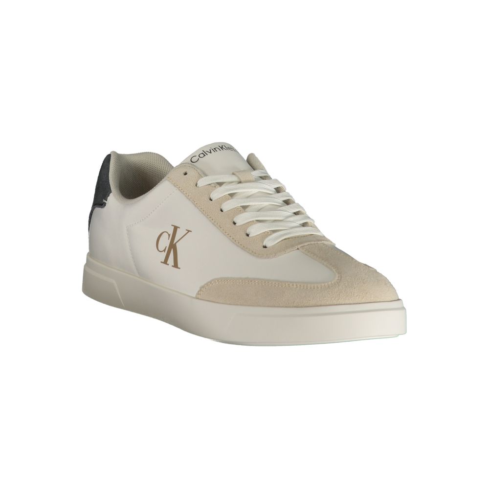 Weiße Herren-Sneaker aus Polyester