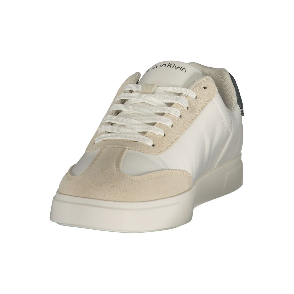 Weiße Herren-Sneaker aus Polyester