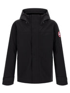 Schwarze Polyamid-Shell-Jacke