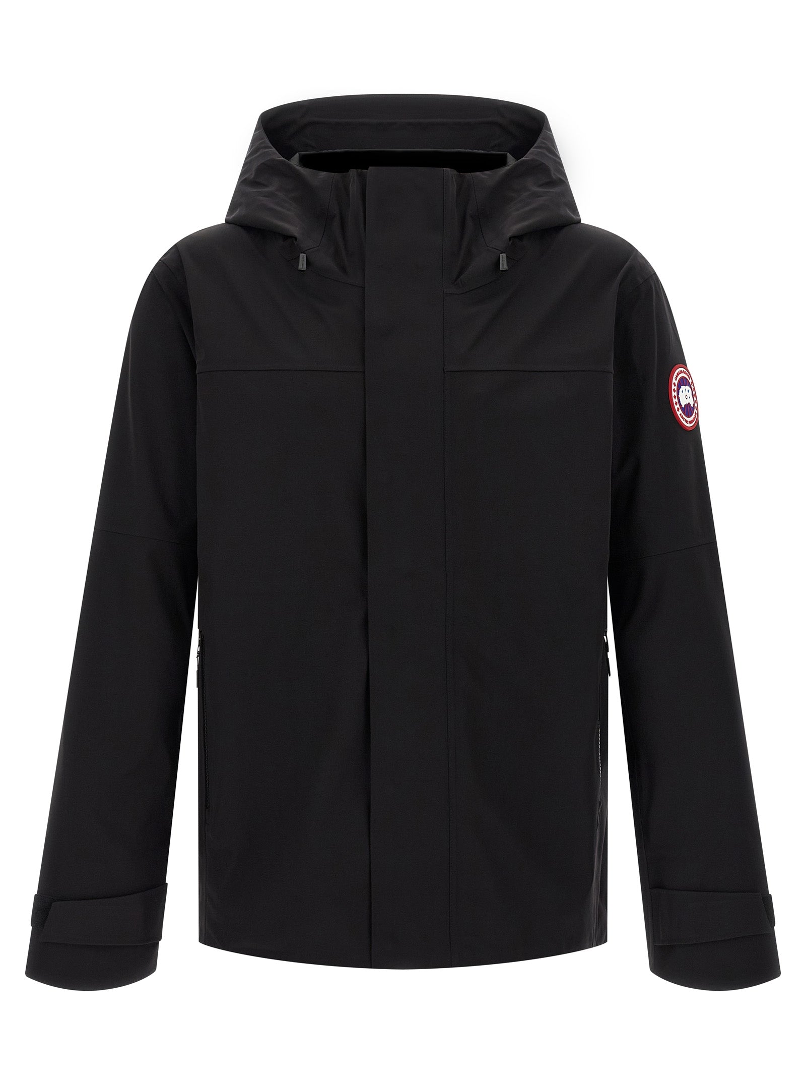 Schwarze Polyamid-Shell-Jacke